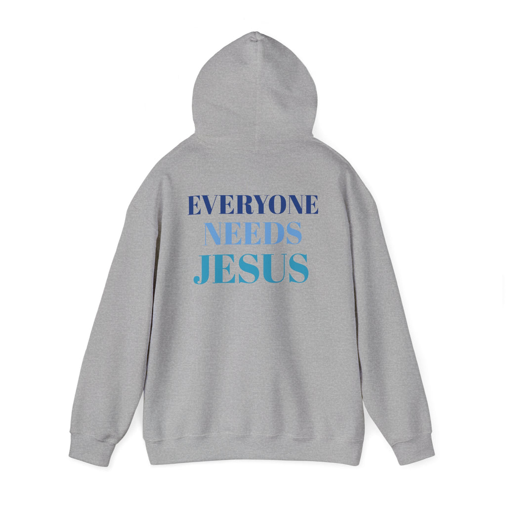 Everyone Needs Jesus Hoodie - Unisex Heavy Blend Sweatshirt, Faithwear, Christian Apparel, Inspirational Gift, Casual Comfort