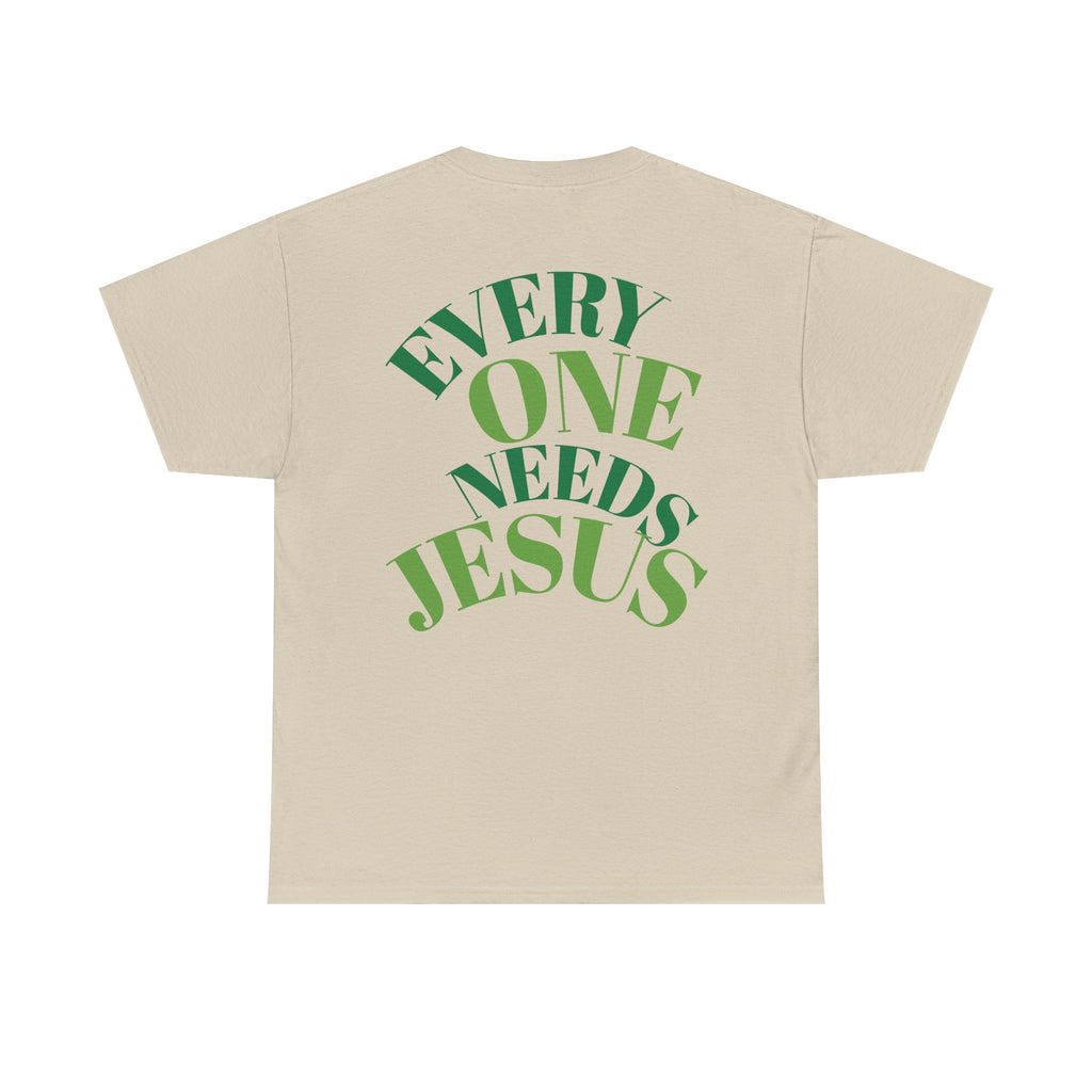 Every One Needs Jesus Cotton Tee - Casual Faith Shirt, Unisex Graphic Tee, Religious Gift, Everyday Wear, Church Attire