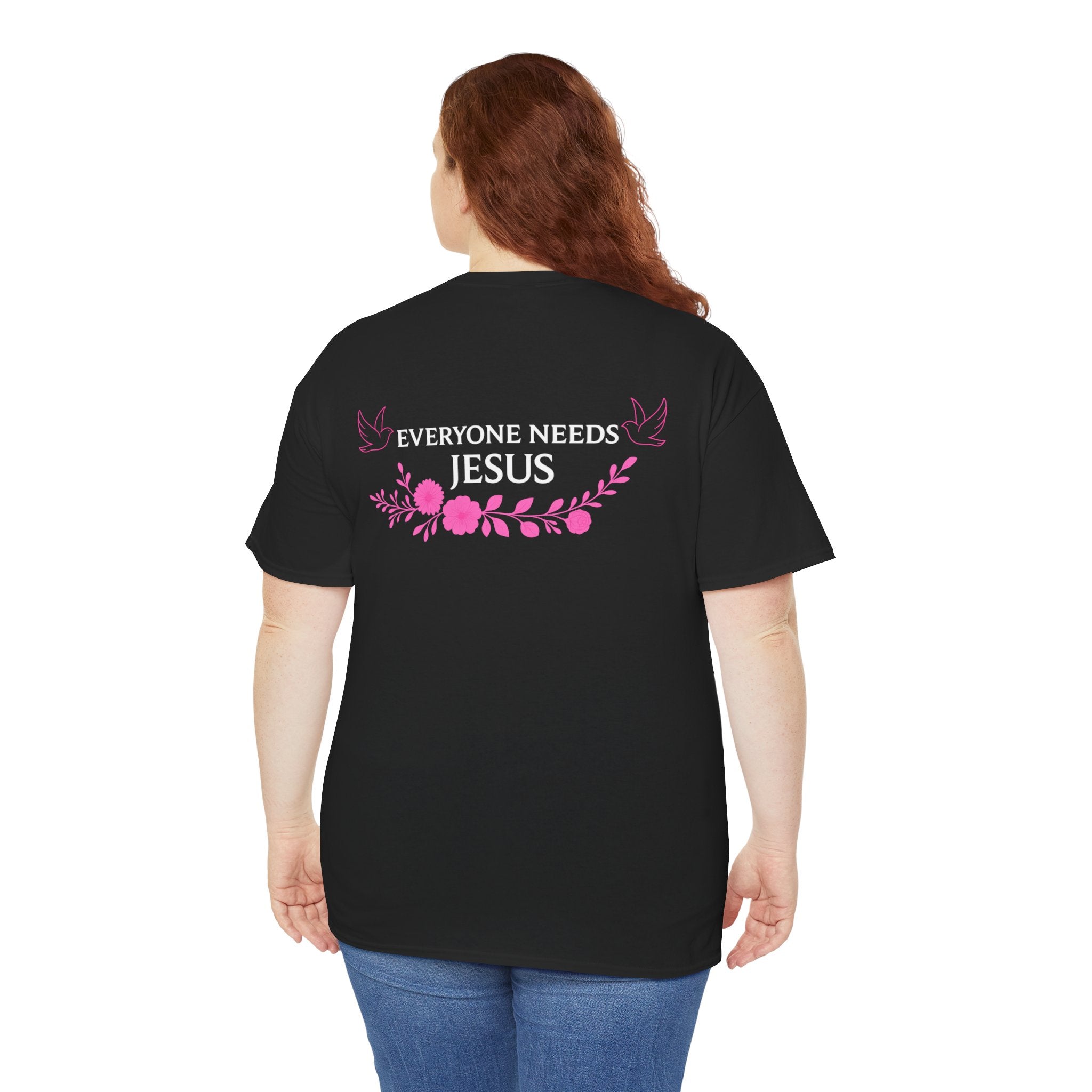 Unisex Heavy Cotton Tee, Everyone Needs Jesus Graphic Tee, Christian T-Shirt, Faith-Based Apparel, Casual Everyday Wear, Gift for Believers