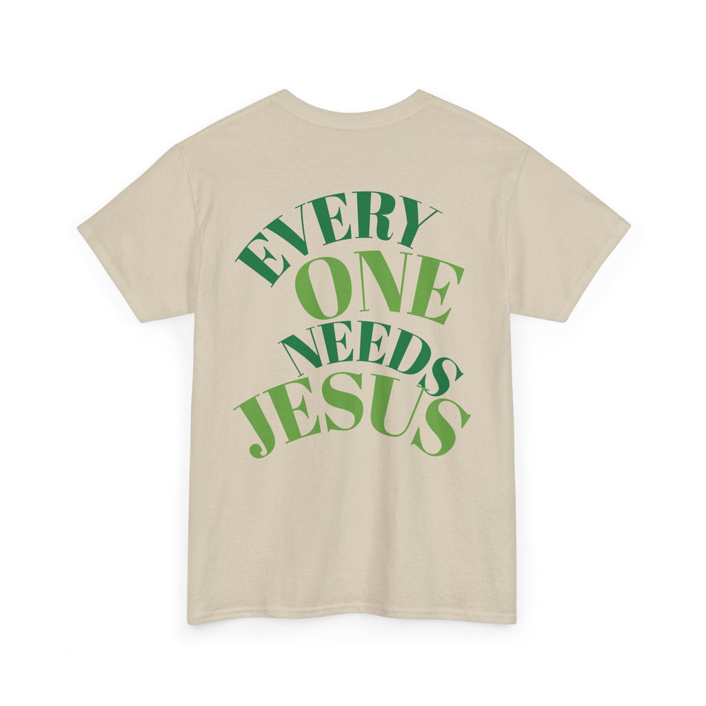 Every One Needs Jesus Cotton Tee - Casual Faith Shirt, Unisex Graphic Tee, Religious Gift, Everyday Wear, Church Attire