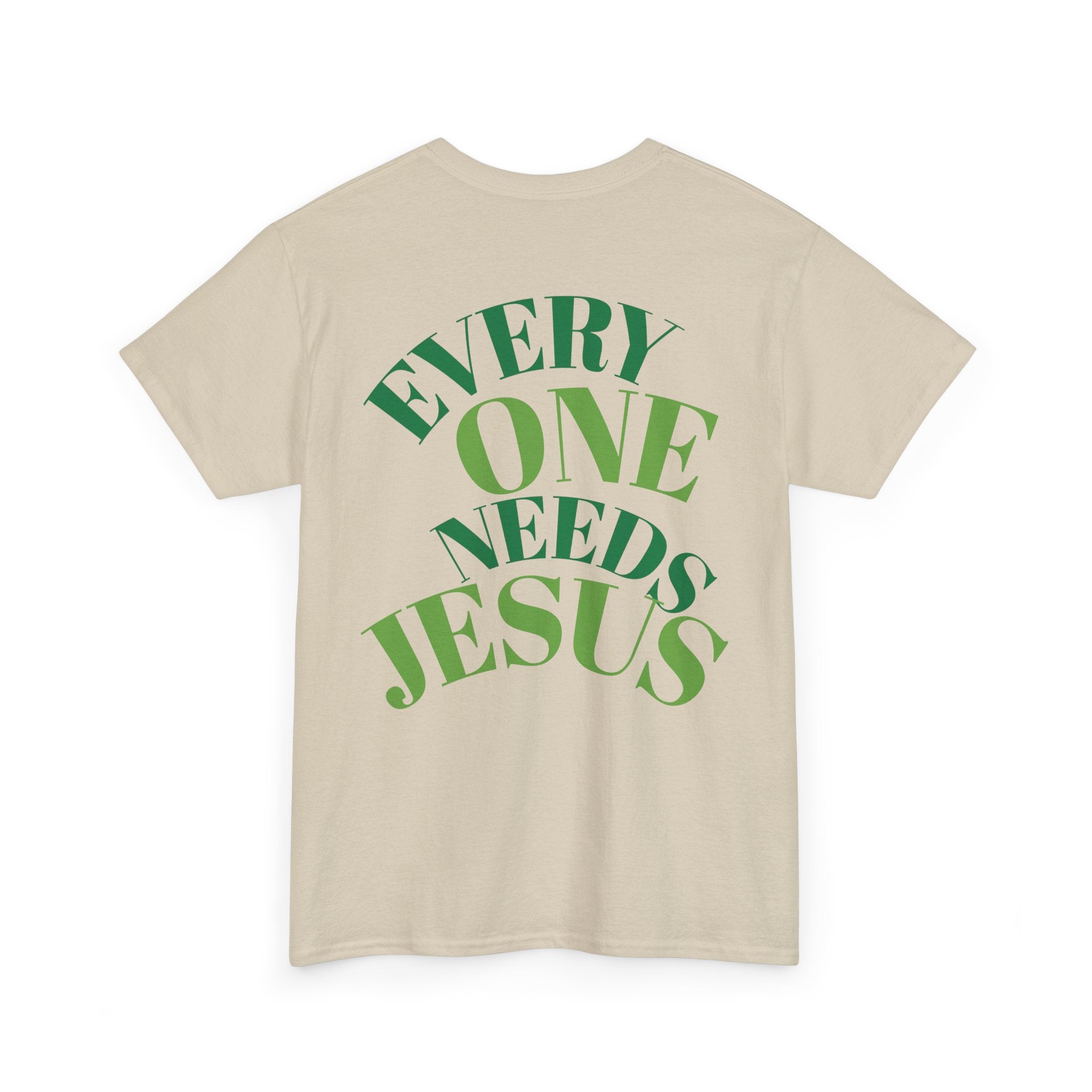 Every One Needs Jesus Cotton Tee - Casual Faith Shirt, Unisex Graphic Tee, Religious Gift, Everyday Wear, Church Attire
