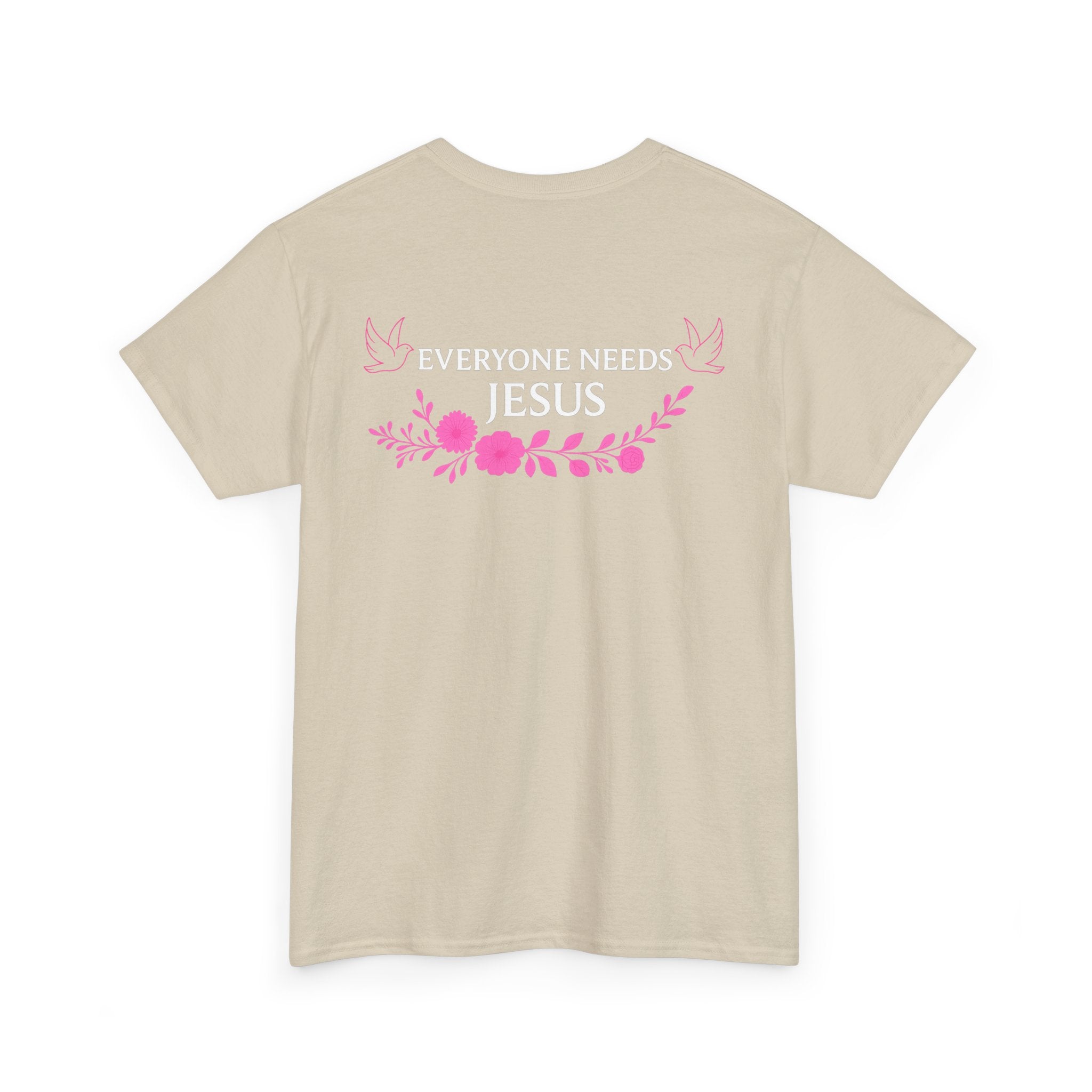 Unisex Heavy Cotton Tee, Everyone Needs Jesus Graphic Tee, Christian T-Shirt, Faith-Based Apparel, Casual Everyday Wear, Gift for Believers