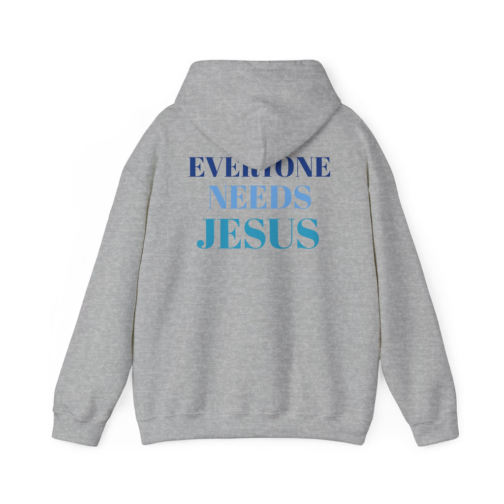 Everyone Needs Jesus Hoodie - Unisex Heavy Blend Sweatshirt, Faithwear, Christian Apparel, Inspirational Gift, Casual Comfort