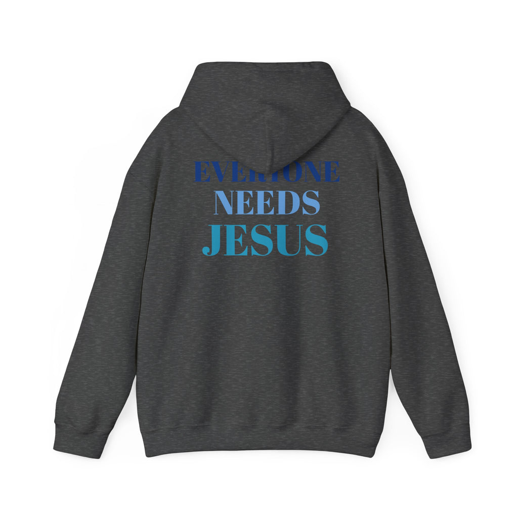 Everyone Needs Jesus Hoodie - Unisex Heavy Blend Sweatshirt, Faithwear, Christian Apparel, Inspirational Gift, Casual Comfort