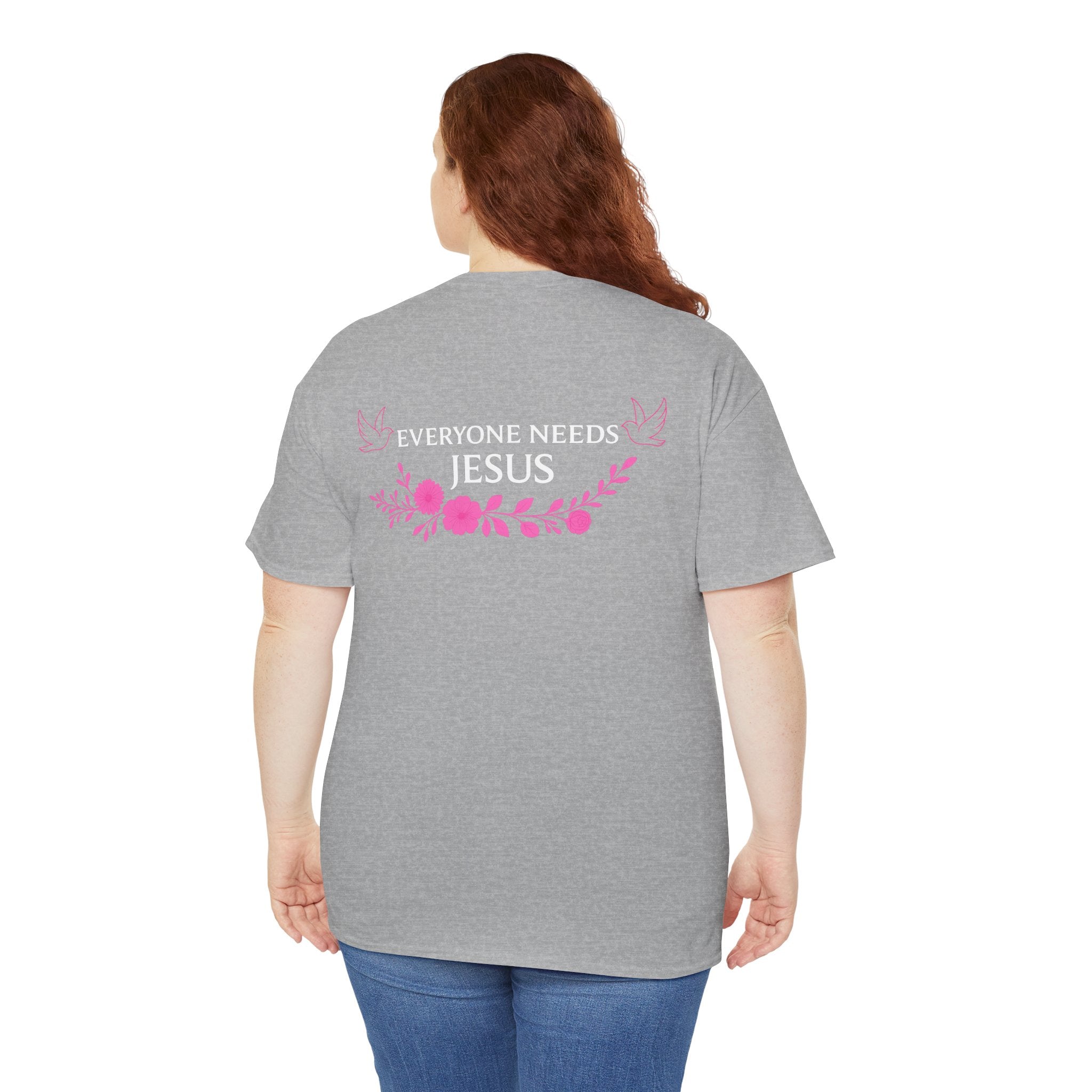Unisex Heavy Cotton Tee, Everyone Needs Jesus Graphic Tee, Christian T-Shirt, Faith-Based Apparel, Casual Everyday Wear, Gift for Believers