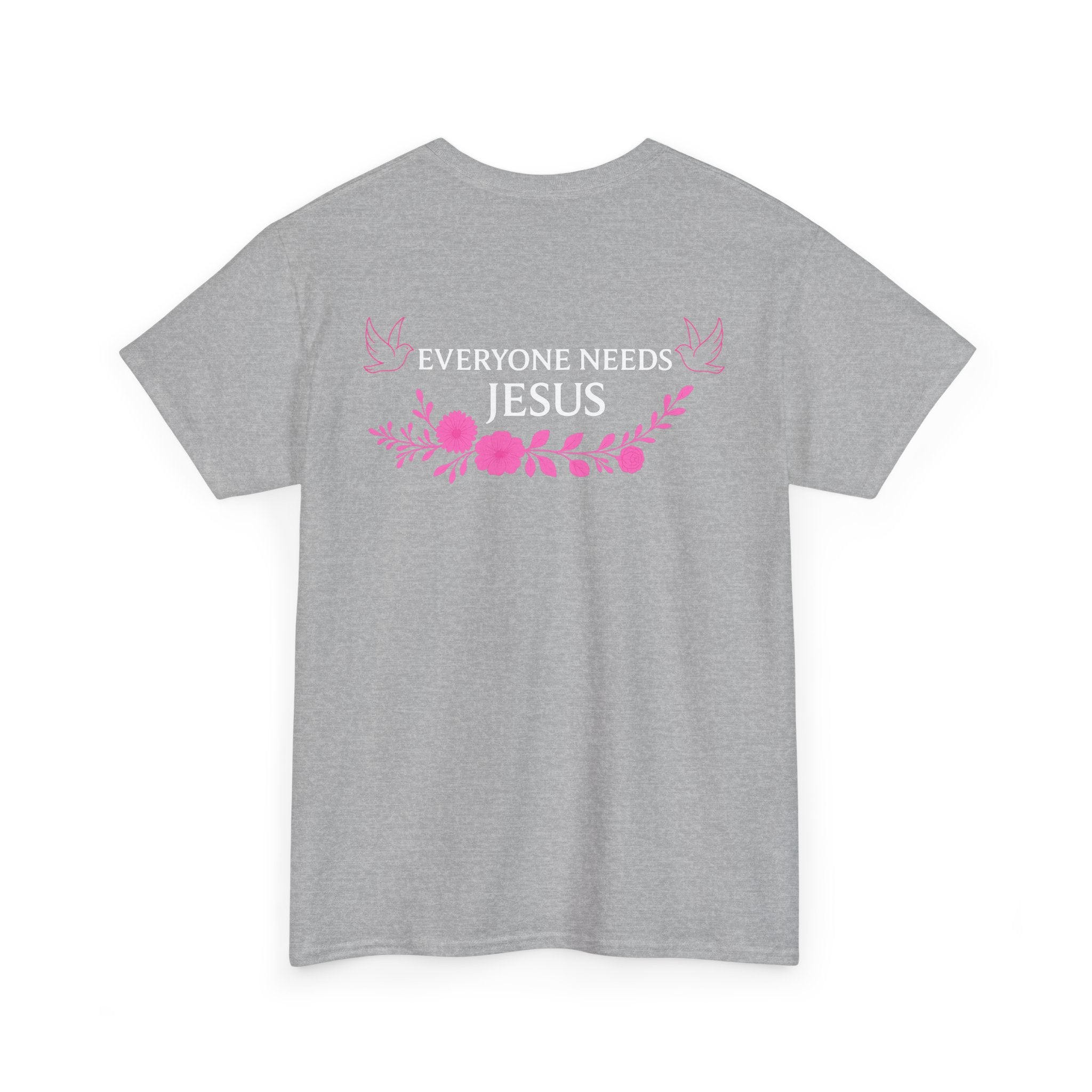 Unisex Heavy Cotton Tee, Everyone Needs Jesus Graphic Tee, Christian T-Shirt, Faith-Based Apparel, Casual Everyday Wear, Gift for Believers