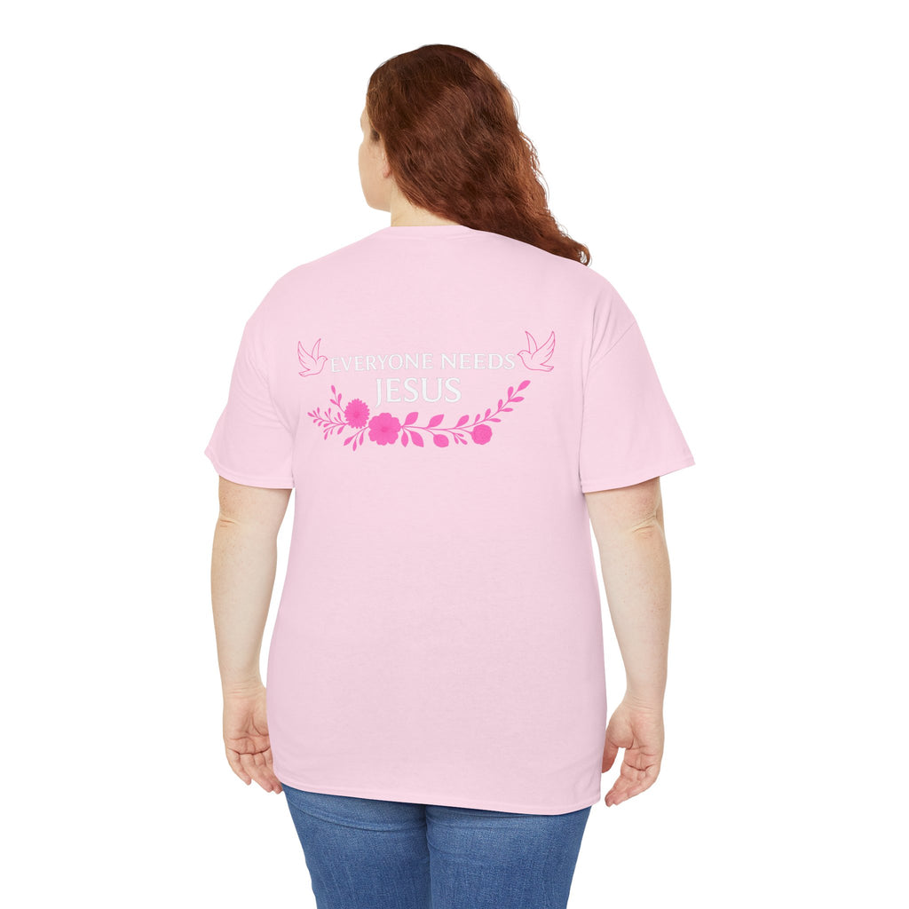 Unisex Heavy Cotton Tee, Everyone Needs Jesus Graphic Tee, Christian T-Shirt, Faith-Based Apparel, Casual Everyday Wear, Gift for Believers