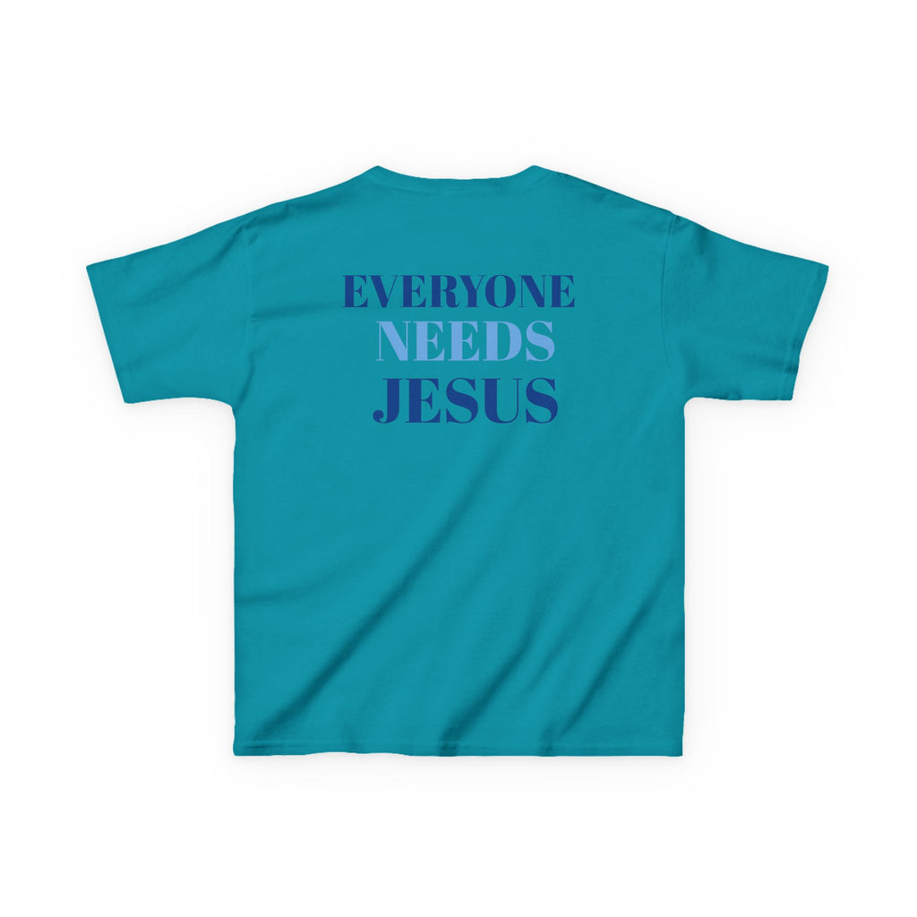 Kids Christian Tee - Everyone Needs Jesus, Youth Shirt, Gift for Kids, Inspirational Apparel, Church Event, Bible Verse Clothing