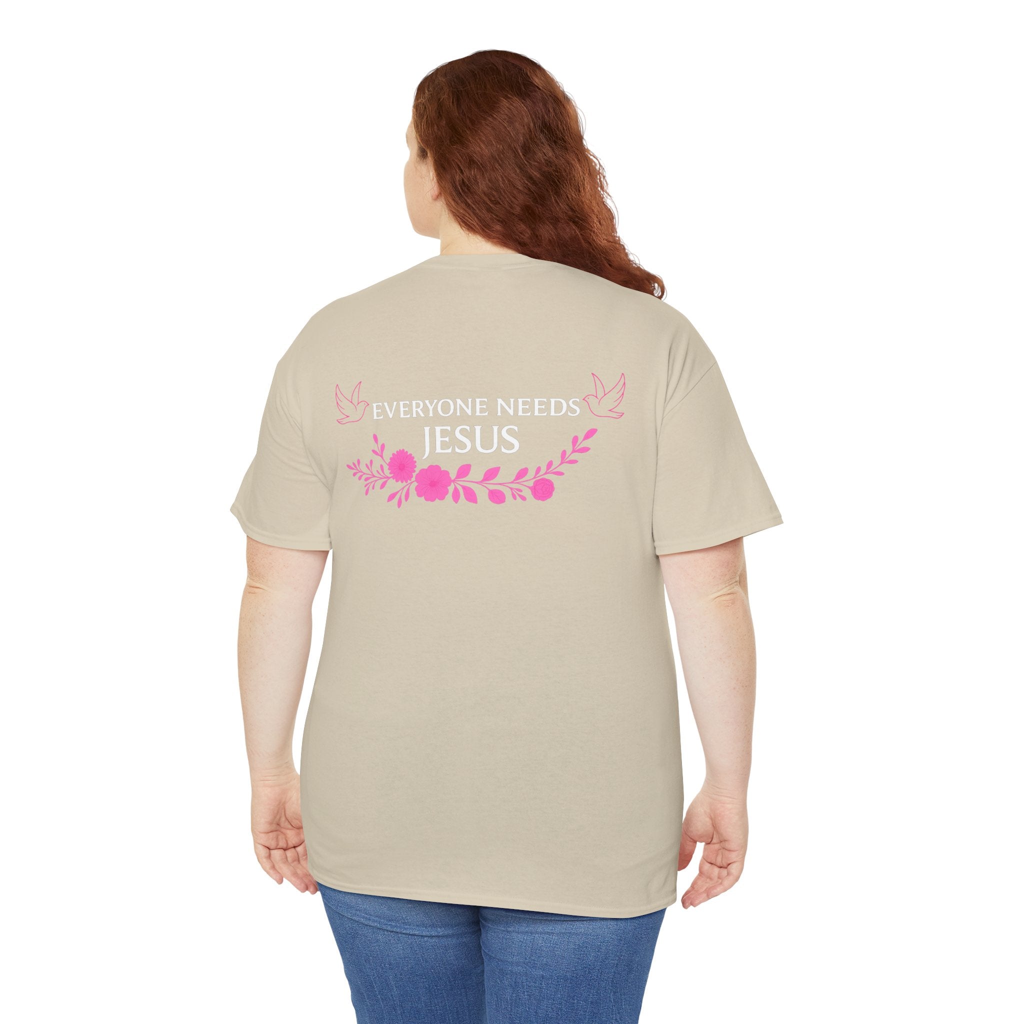 Unisex Heavy Cotton Tee, Everyone Needs Jesus Graphic Tee, Christian T-Shirt, Faith-Based Apparel, Casual Everyday Wear, Gift for Believers