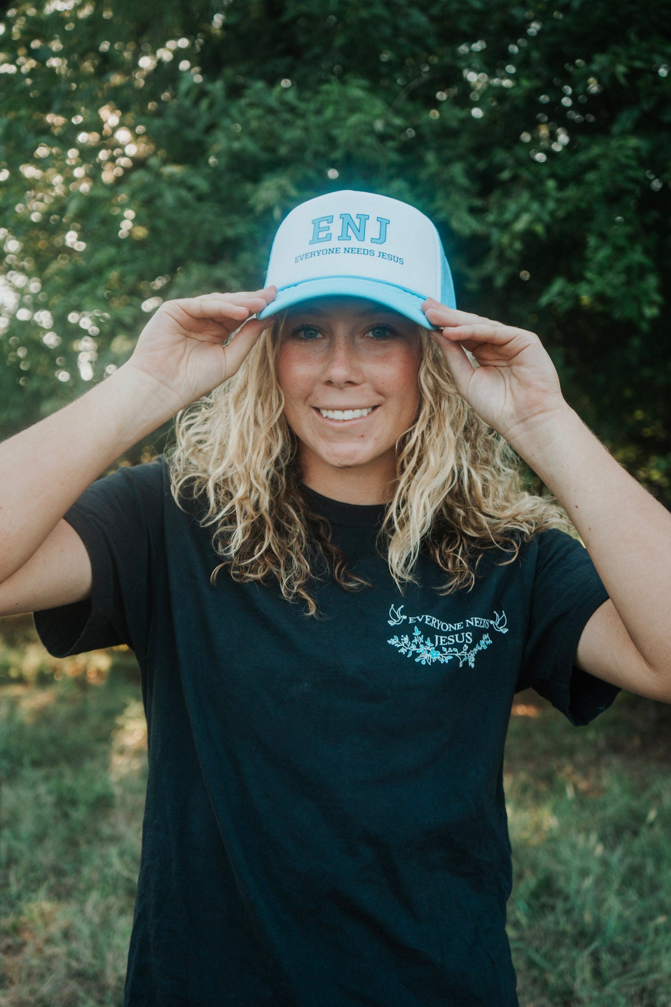 Light Blue ENJ Trucker Hat