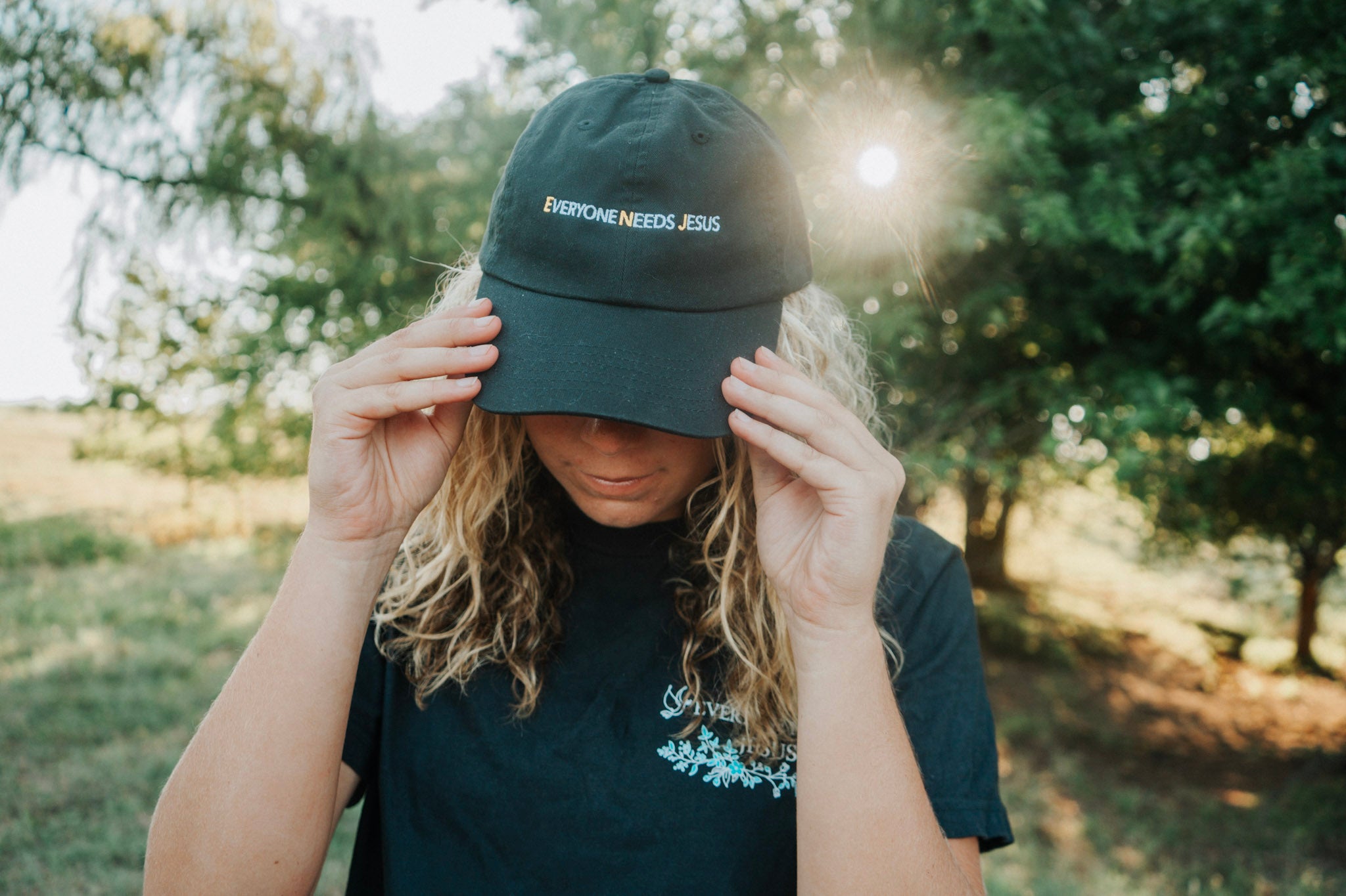 Black and Yellow Denim ENJ Hat